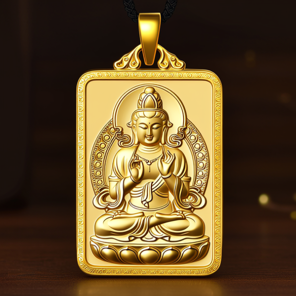 黄金观音吊坠图