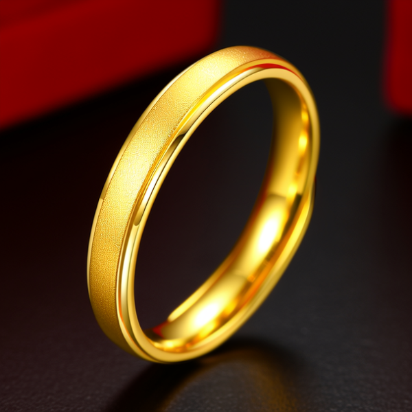 金戒指对戒图片