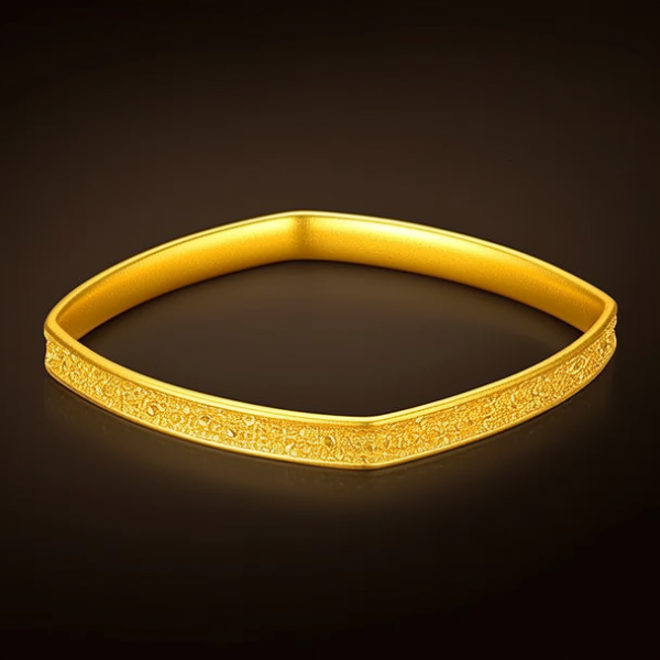 方形金手镯图片