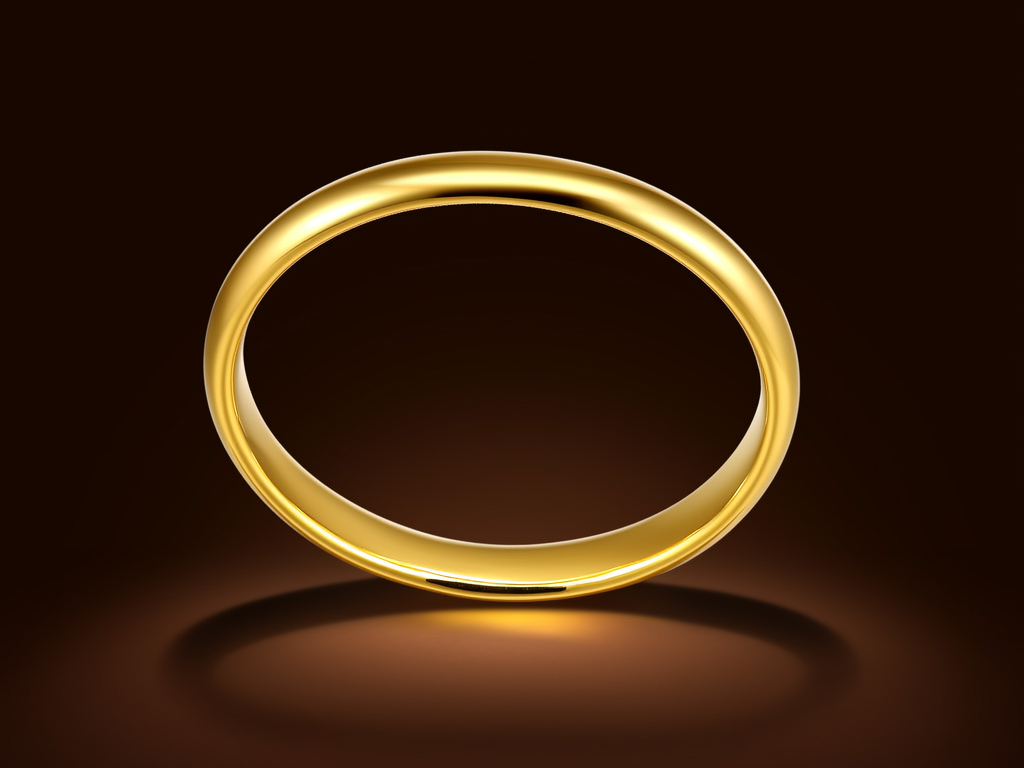 光圈金手镯图片