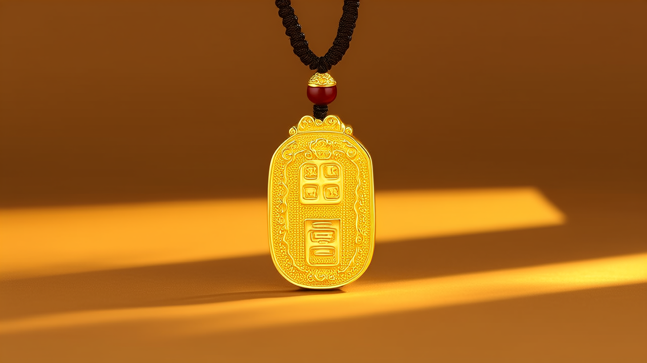 黄金吊坠手串图片