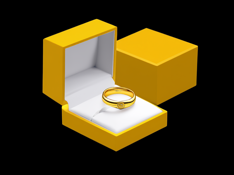 黄金戒指盒子图片