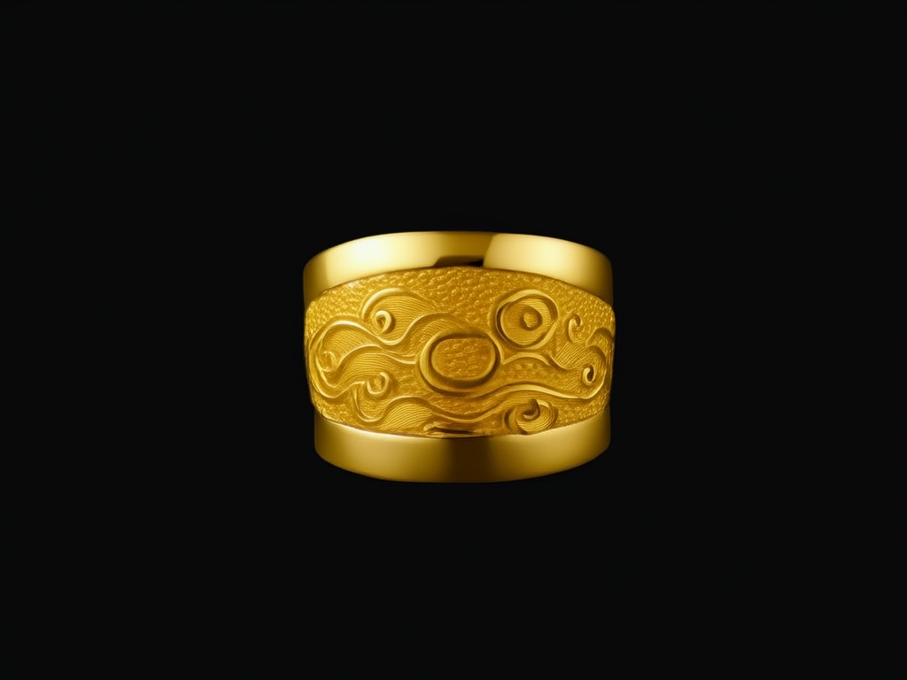 黄金戒指祥云图案