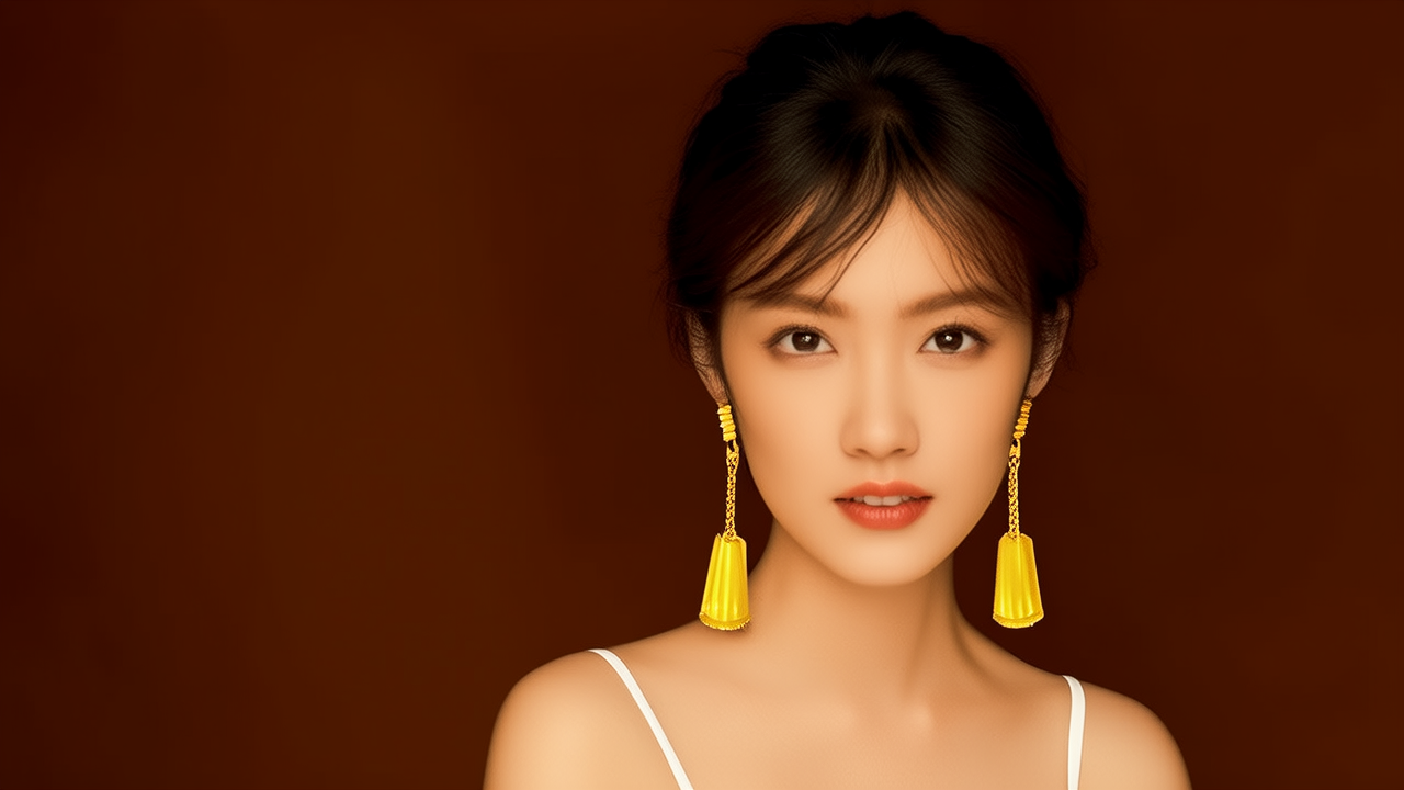 新款黄金耳环图片