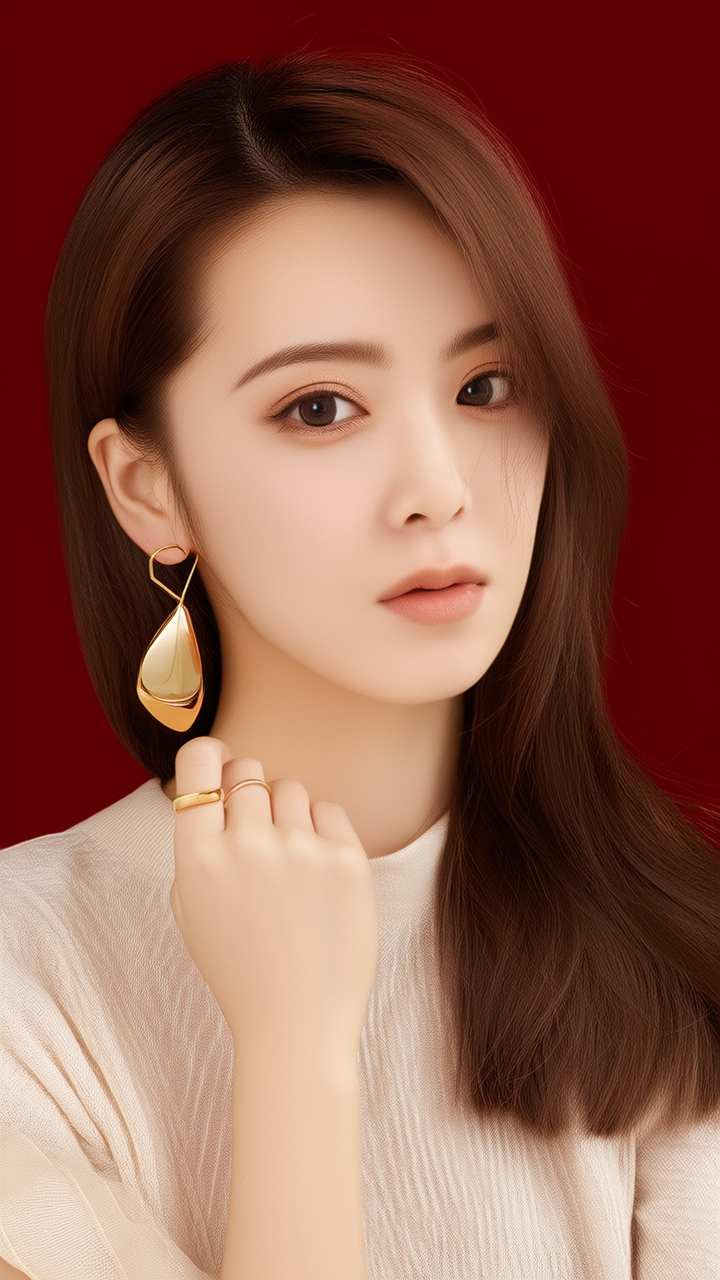 时尚黄金耳环图片