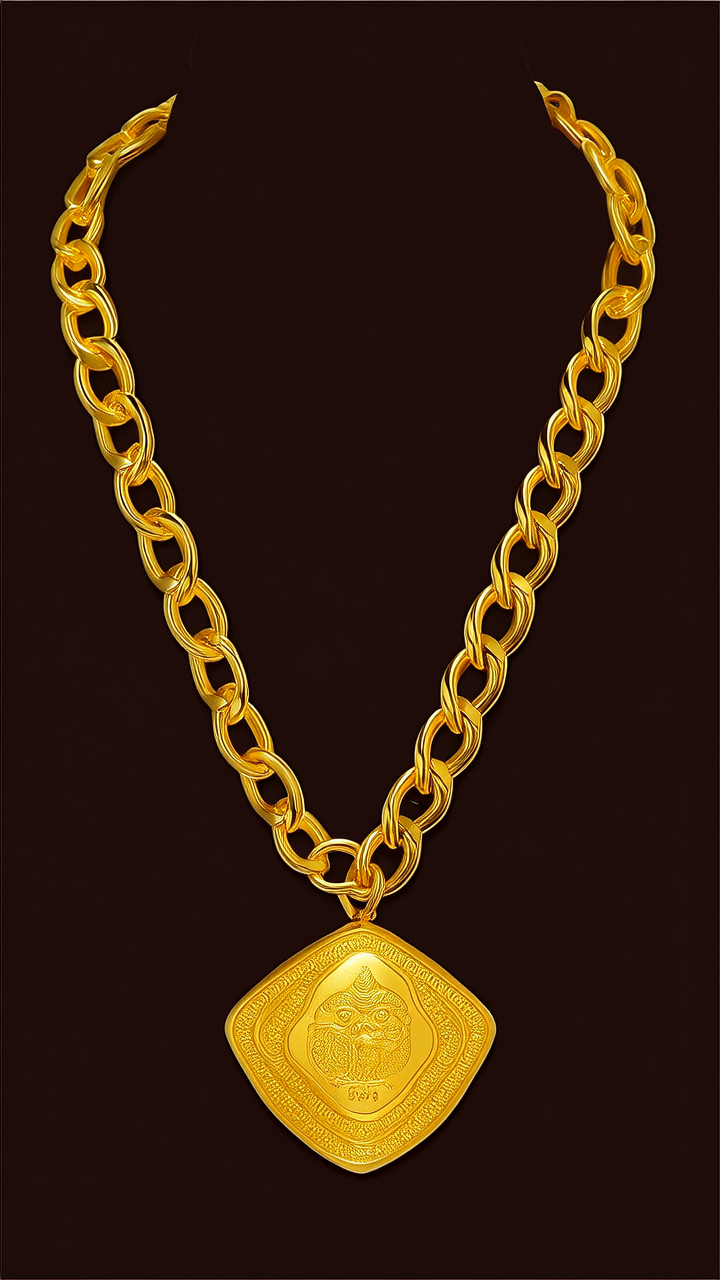 黄金5克项链图片