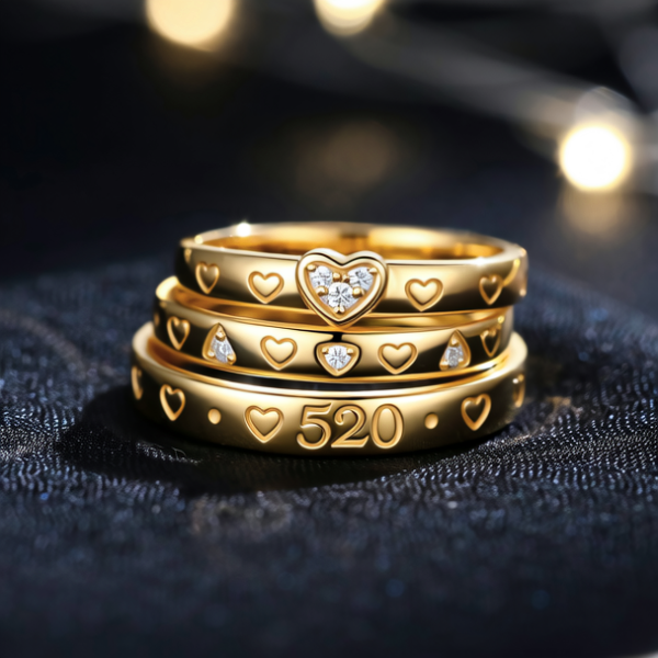 520黄金戒指图片大全