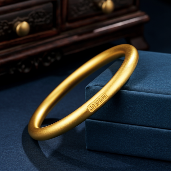 40克黄金手镯实心图片