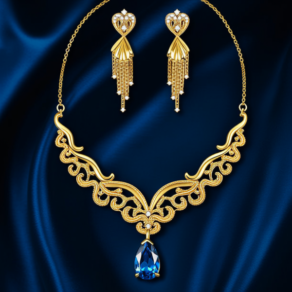 黄金项链耳环图片大全