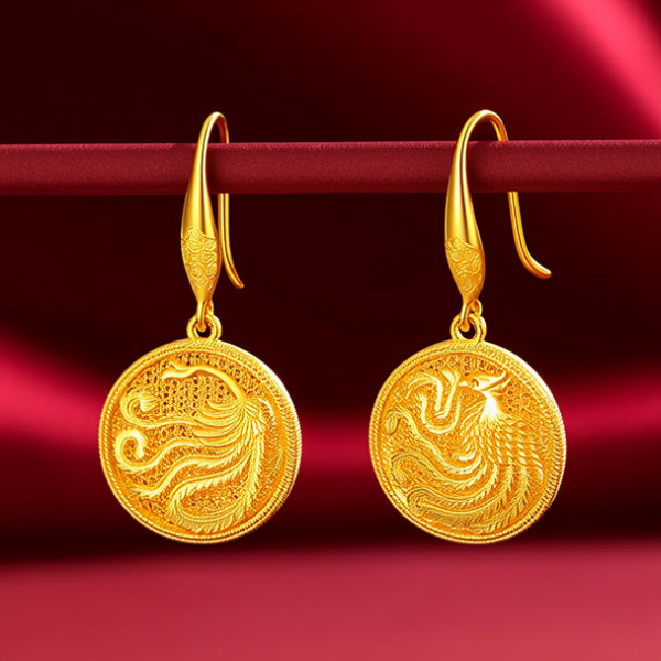 结婚黄金耳环图片大全